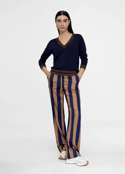 Pantalén satén rayas