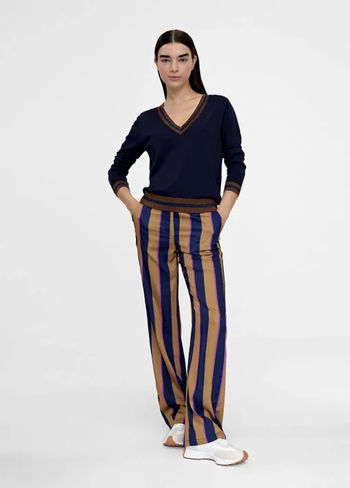 Pantalén satén rayas