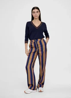 Pantalén satén rayas