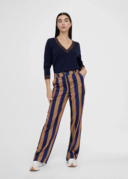 Pantalén satén rayas