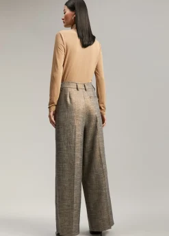 Pantalón wideleg cuadros