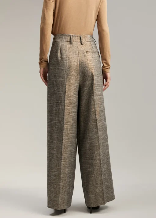 Pantalón wideleg cuadros