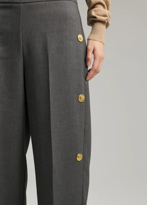 Pantalón wideleg detalle snaps