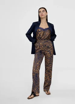 Pantalon recto estampado animal