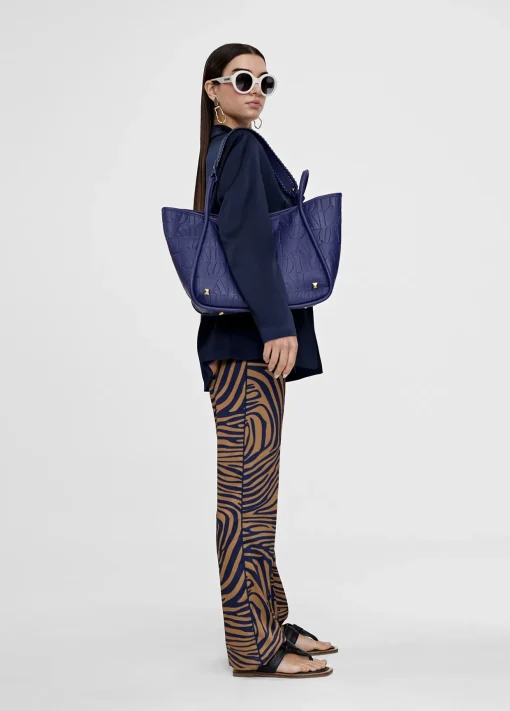 Pantalon recto estampado animal