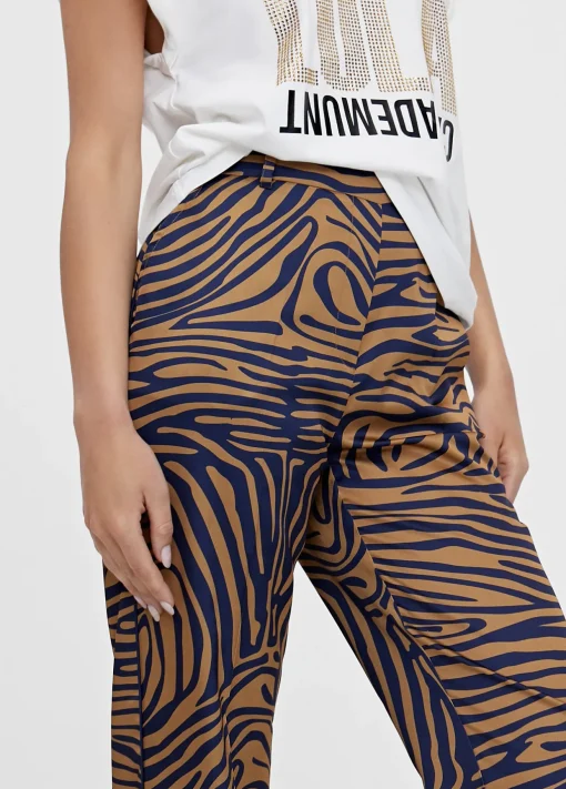 Pantalon recto estampado animal
