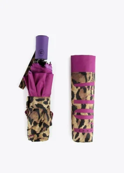 Paraguas pequeño automático animal print | Lola Casademunt