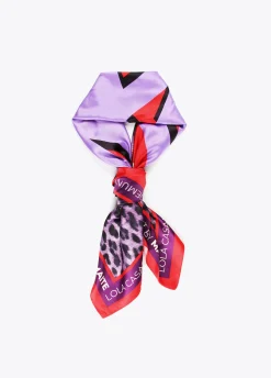 Pañuelo animal leopardo lilas