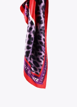 Pañuelo animal leopardo lilas