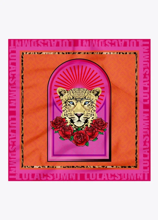 Pañuelo leopardo y flores
