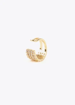 Pendiente piercing de cristales