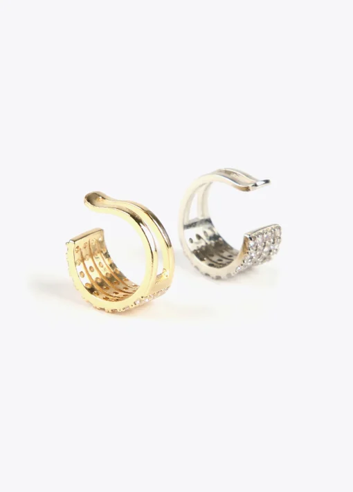 Pendiente piercing de cristales