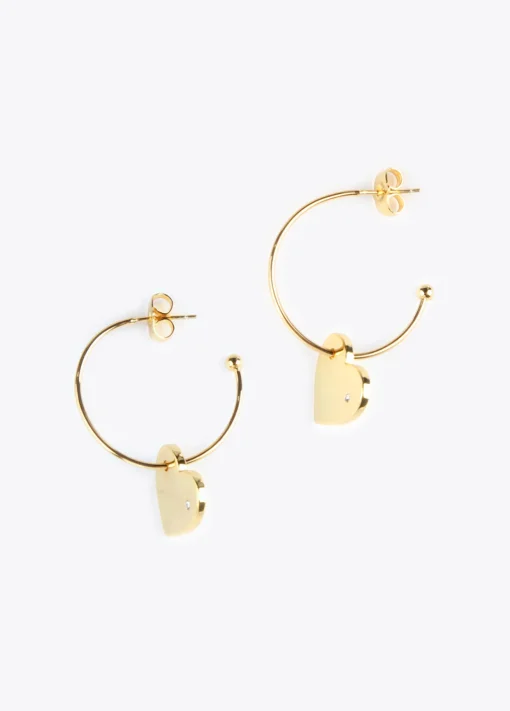 Pendientes aro con corazón