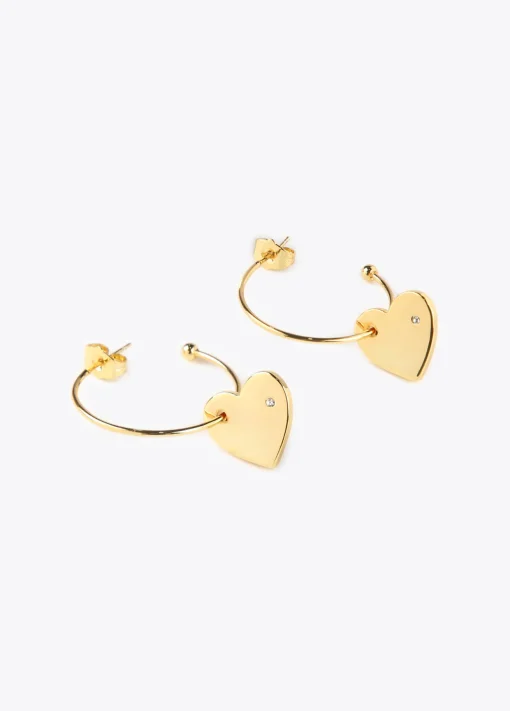 Pendientes aro con corazón