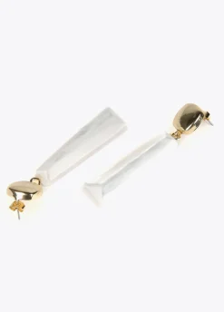 Pendientes blancos dos piezas