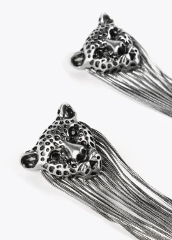 Pendientes cabeza de leopardo