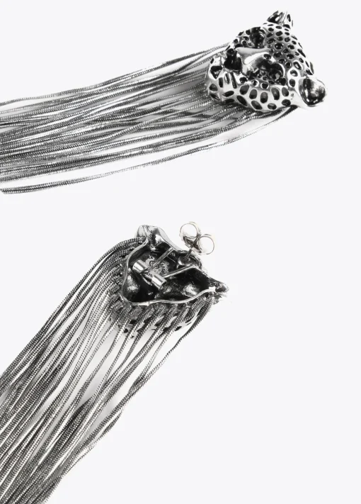 Pendientes cabeza de leopardo