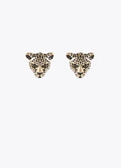Pendientes cara leopardo