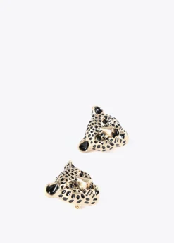 Pendientes cara leopardo