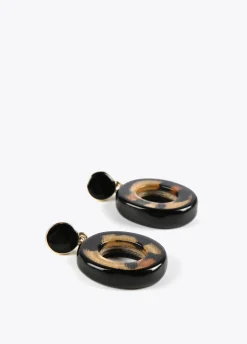 Pendientes de aro animal print