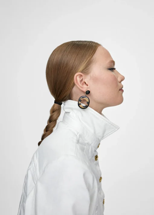Pendientes de aro animal print