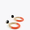 Pendientes de aro bicolor