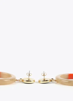 Pendientes de aro bicolor