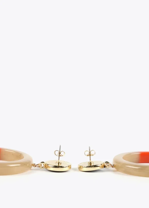 Pendientes de aro bicolor