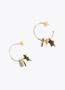 Pendientes de aro con charms
