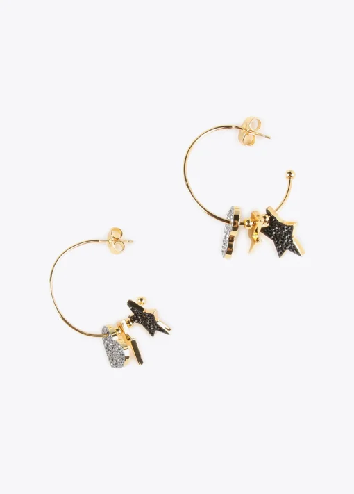 Pendientes de aro con charms