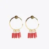 Pendientes de aro con piedras naturales