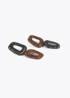 Pendientes dobles con piedras