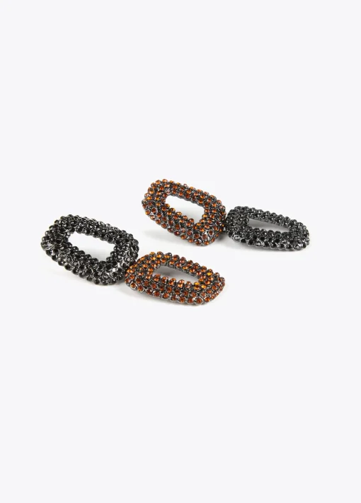 Pendientes dobles con piedras