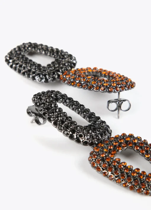 Pendientes dobles con piedras