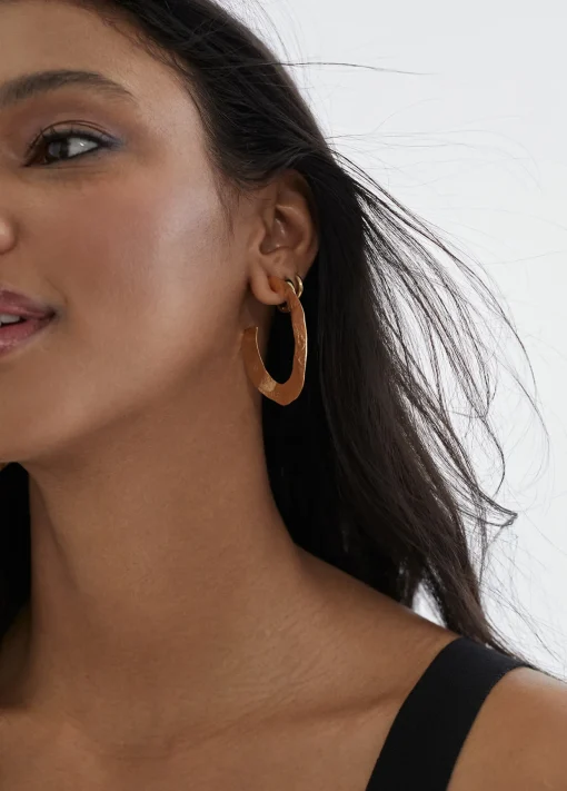 Pendientes dorados de aro