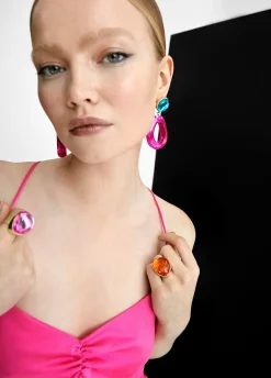Pendientes dos piezas de colores