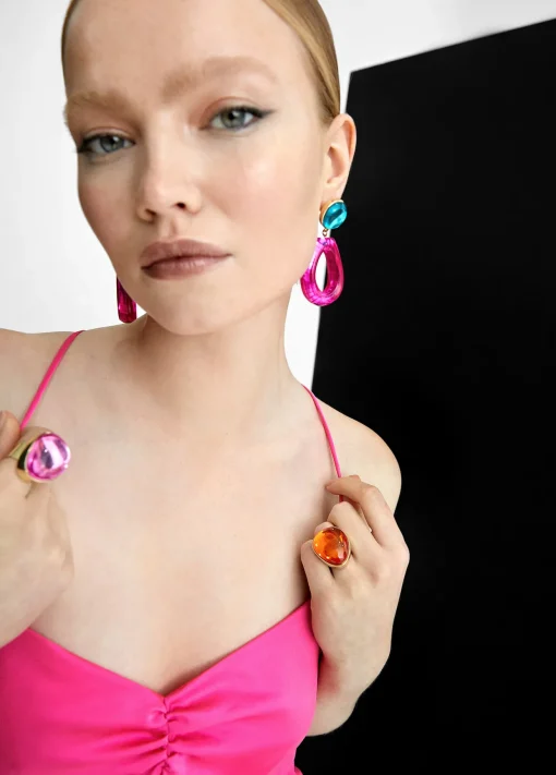 Pendientes dos piezas de colores