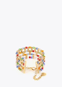 Pulsera cristales multicolor