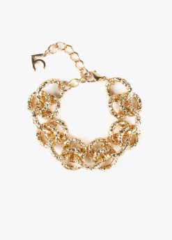 Pulsera de cadena dorada