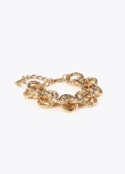 Pulsera de cadena dorada