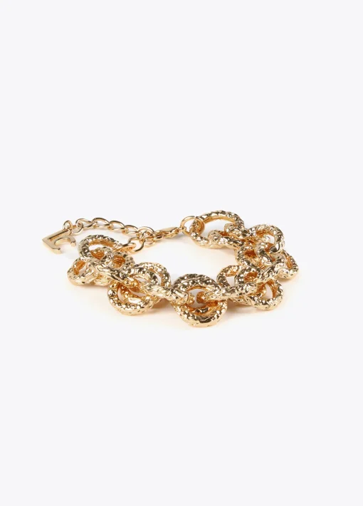Pulsera de cadena dorada