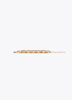 Pulsera de cadena dorada