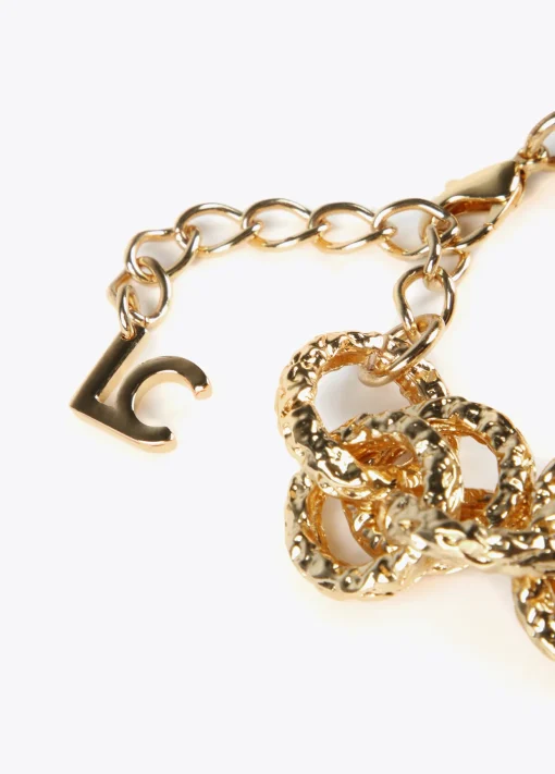 Pulsera de cadena dorada