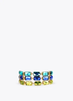 Pulsera de cristales multicolor