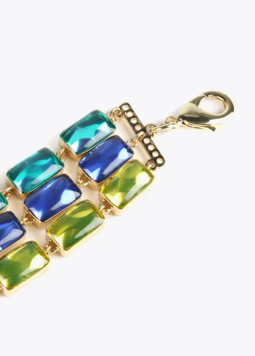 Pulsera de cristales multicolor