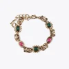 Pulsera dorada multi piedras