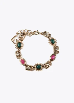 Pulsera dorada multi piedras