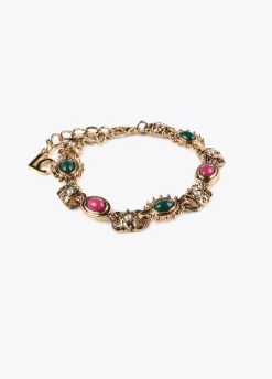 Pulsera dorada multi piedras