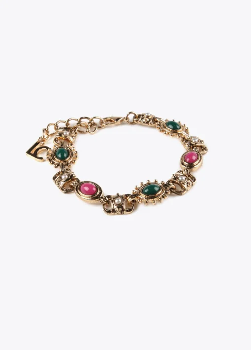 Pulsera dorada multi piedras