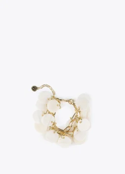 Pulsera dorada y nacarada